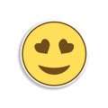 enamored colored emoji sticker icon. Element of emoji for mobile concept and web apps illustration Royalty Free Stock Photo