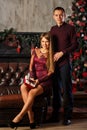 Enamored couple and Christmas.