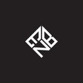 ENB letter logo design on black background. ENB creative initials letter logo concept. ENB letter design Royalty Free Stock Photo