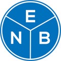 ENB letter logo design on white background. ENB creative circle letter logo concept. ENB letter design Royalty Free Stock Photo