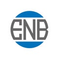 ENB letter logo design on white background. ENB creative initials circle logo concept. ENB letter design Royalty Free Stock Photo