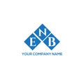 ENB letter logo design on WHITE background. ENB creative initials letter logo concept. Royalty Free Stock Photo