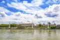 Enbankment of the Rhone river in Lyon, France