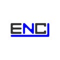 ENC letter logo creative design with vector graphic, ENC Royalty Free Stock Photo