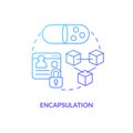 Encapsulation blue gradient concept icon Royalty Free Stock Photo