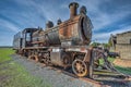 Old rusted steam locomotive in Encarnacion. In Paraguay there is no more rail traffic today.