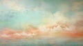 Encaustic Landscape Painting: Vibrant Clouds In Pastel Colors Royalty Free Stock Photo