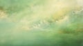 Encaustic Light: A Romantic Painting Of Green And Yellow Clouds Royalty Free Stock Photo
