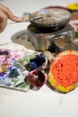 Encaustic painting, also known as hot wax painting