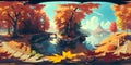 Enchanted Autumn Garden: AI-Designed Nature's Splendor