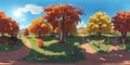 Enchanted Autumn Garden: AI-Designed Nature's Splendor