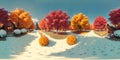 Enchanted Autumn Garden: AI-Designed Nature's Splendor