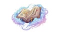 Enchanted Book Surrounded by Mystical Clouds Royalty Free Stock Photo