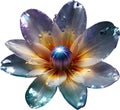Enchanted colorful Crystal flower. Crystal flower clipart.