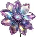 Enchanted colorful Crystal flower. Crystal flower clipart.