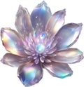 Enchanted colorful Crystal flower. Crystal flower clipart.