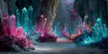 Enchanted Crystal Cave A Magical Fantasy Realm Royalty Free Stock Photo