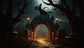 The Enchanted Door: Unleashing the Werewolf on Halloween Night. Generative AI