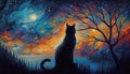 Enchanted Dreams: A Cat\'s Life Royalty Free Stock Photo