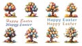 Enchanted Easter Egg Tree Vector Collection Royalty Free Stock Photo