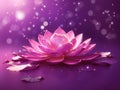 Enchanted Elegance: Floating Lotus in Pink and Light Purple Luminescence