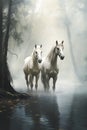 Enchanted Equines: The Majestic Journey of the Silver Gemini Twi