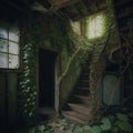 Enchanted Escape: Exploring a Green Fantasy Tree House Interior
