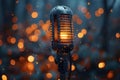 Concept Enchanted Evening, Mic, Bokeh Lights Enchanted Evening Mic with Bokeh Lights