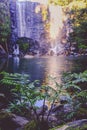 Enchanted fairy landscape - Wairoa / Te Wairere waterfall in Kerikeri, Far North, Northland, New Zealand, NZ Royalty Free Stock Photo