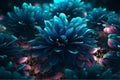 Enchanted flowers magical floral background, Generative AI