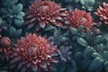 Enchanted flowers magical floral background, Generative AI