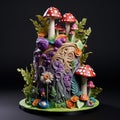 Enchanted Forest Cake Royalty Free Stock Photo