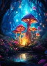 The Enchanted Forest: A Fairytale Land of Mushrooms, Fireflies