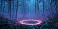 Enchanted Forest Mystical Ring of Light in a Dreamlike Woodscape Royalty Free Stock Photo