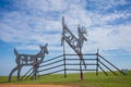 The Enchanted Highway is a collection of the world`s largest scrap metal sculptures found in North Dakota