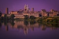 Enchanted Mantua city at sunset