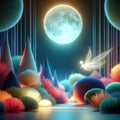 Enchanted Moonlit Forest Dreams Royalty Free Stock Photo