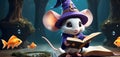 Enchanted Mouse Wizard Reading