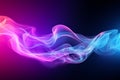 Enchanted neon smoke abstract background - vibrant colors and mystical aura for designs