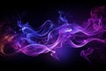 Enchanted neon smoke abstract background - vibrant colors and mystical aura for designs