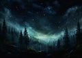 Enchanted Nights: A Celestial Journey Through the Forest Stars a