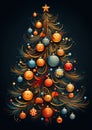 Enchanted Ornaments: A Vibrant Closeup Illustration of Glowing S