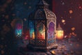 enchanted ramadan evenings with lovely adorned lanterns and luminous moon