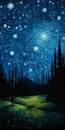 Enchanted Realism: Vibrant Starry Skies In The Style Of Tim Doyle