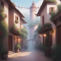 Enchanted Realms: AI-Generated Fairytale Street, Your Path to Wonder