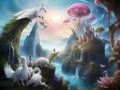 Enchanted Realms: Journey Through a Picture of Fantasy with Magical Creatures and Spellbinding Landscapes