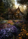 Enchanted Realms: A Springtime Morning in the House of Wildflowe