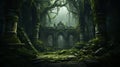 Enchanted Ruin: Gathering Of Wise Snapdragon Spirits In Ancient Forest
