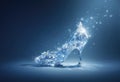 Crystal Slipper with Sparkling Light Royalty Free Stock Photo