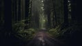 Enchanted Trails: A Mysterious Journey through the Misty Forest - Generative AI